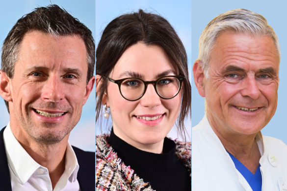 DIVI-Präsident Professor Florian Hoffmann, Louisa Jahnke – Mitautorin des Papers und Vertreterin der Jungen DIVI – und DIVI-Generalsekretär Uwe Janssens