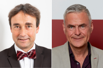 Prof. Marckmann (links) und Prof. Janssens (rechts)