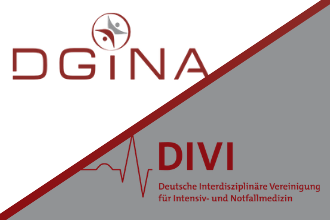 Logos von DGINA und DIVI
