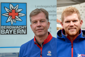 Roland Ampenberger und Tobias Vogl von der Bergwacht Bayern